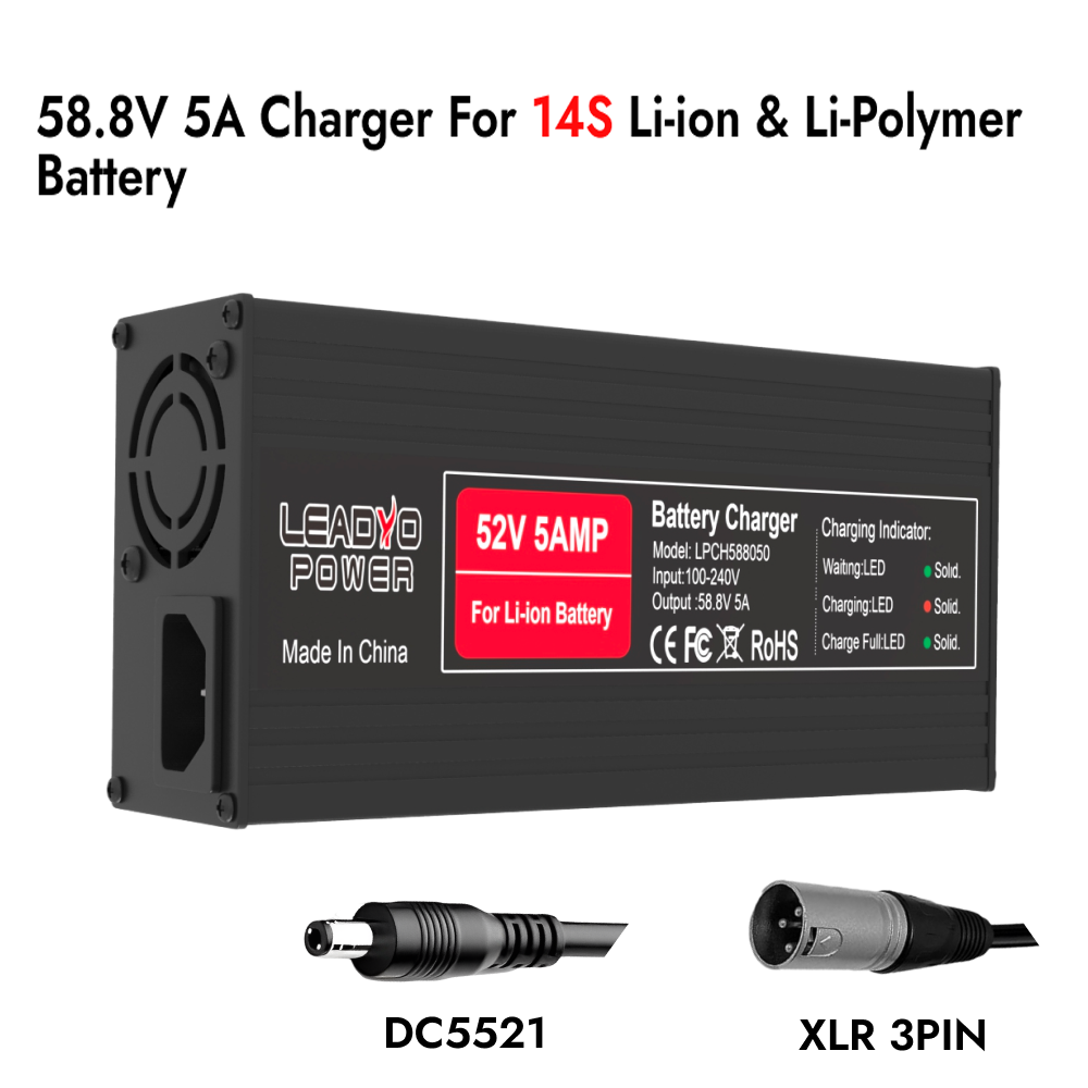 Cargador de 54.6V 58.8V 67.2V  - 84V 20A Smart Charger reseña y precio