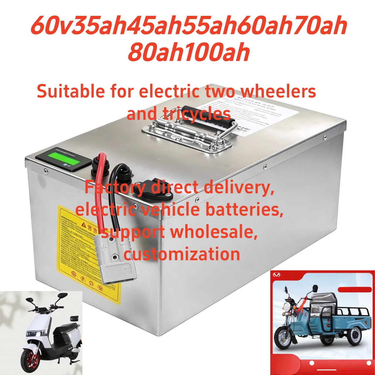 Paquete de baterías LiFePO4 de - 60V 50Ah Electric Scooter Battery reseña y precio